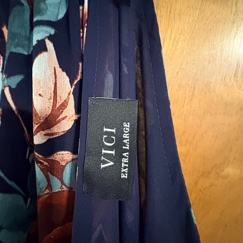 Vici Navy Floral Maxi Dress - Picture 2 of 2
